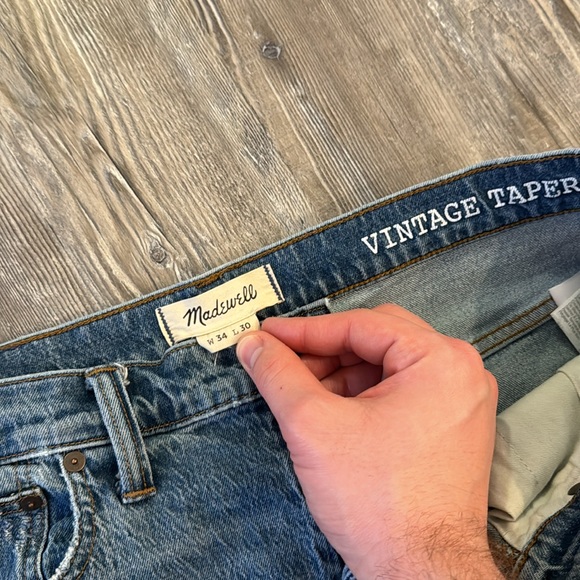 Madewell Vintage Taper Men’s size 34x30 - Picture 2 of 4